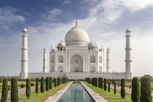Taj Mahal with reflecting pool