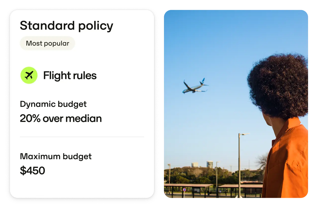 Person planning travel on mobile device